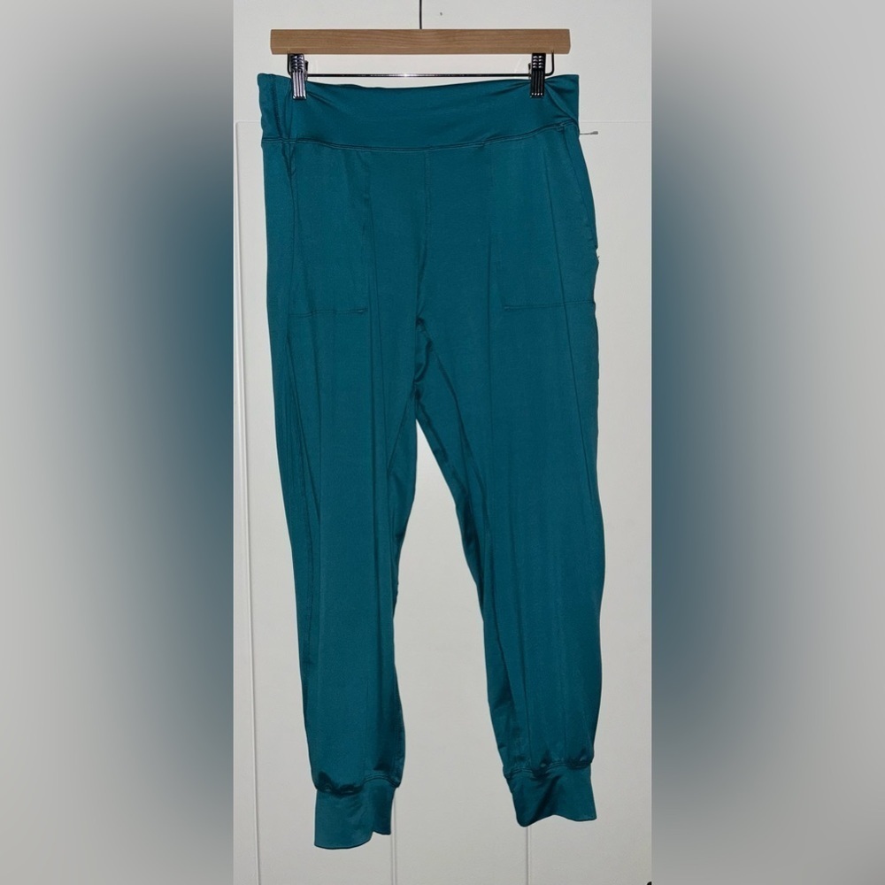 Women High Waist Kelly Green Capri Jogger Pant Depot Actively Workout Yoga XL‎